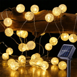 Lampki solarne 60 LED 10m łańcuch girlanda