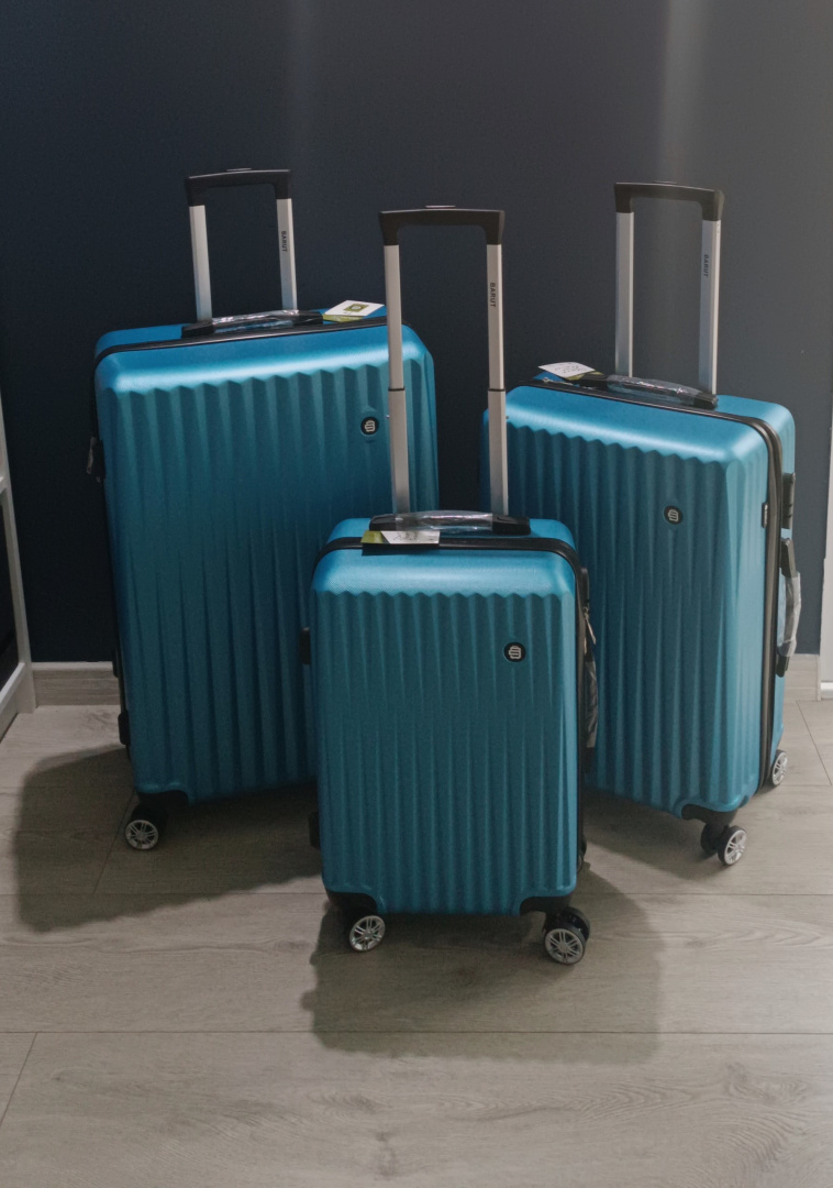 Zestaw 3 walizek podróżnych BARUT niebieskie