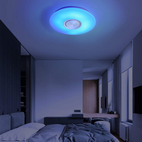 Lampa sufitowa LED NICETAI 24W Głośnik Bluetooth Pilot APP