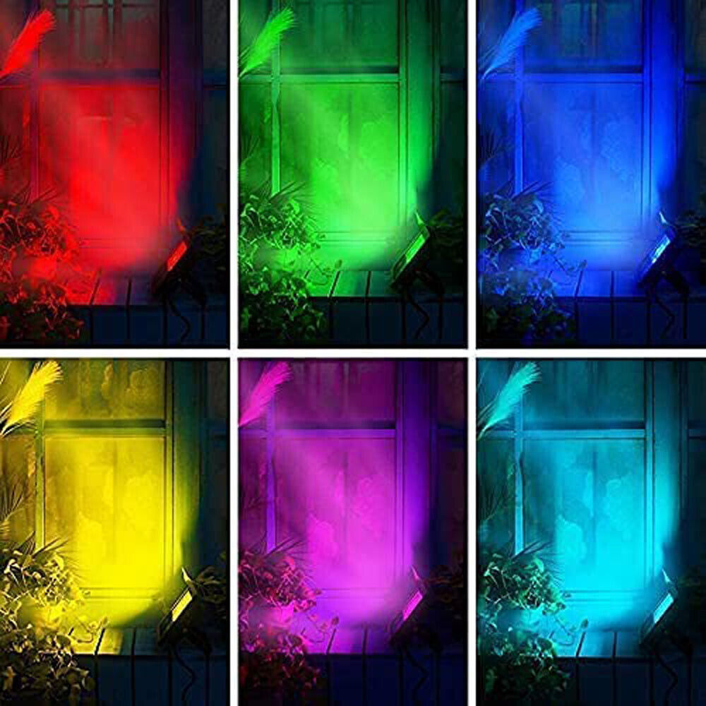 NICETAI zestaw 4 kolorowych reflektorów LED ogrodowych zewnętrznych