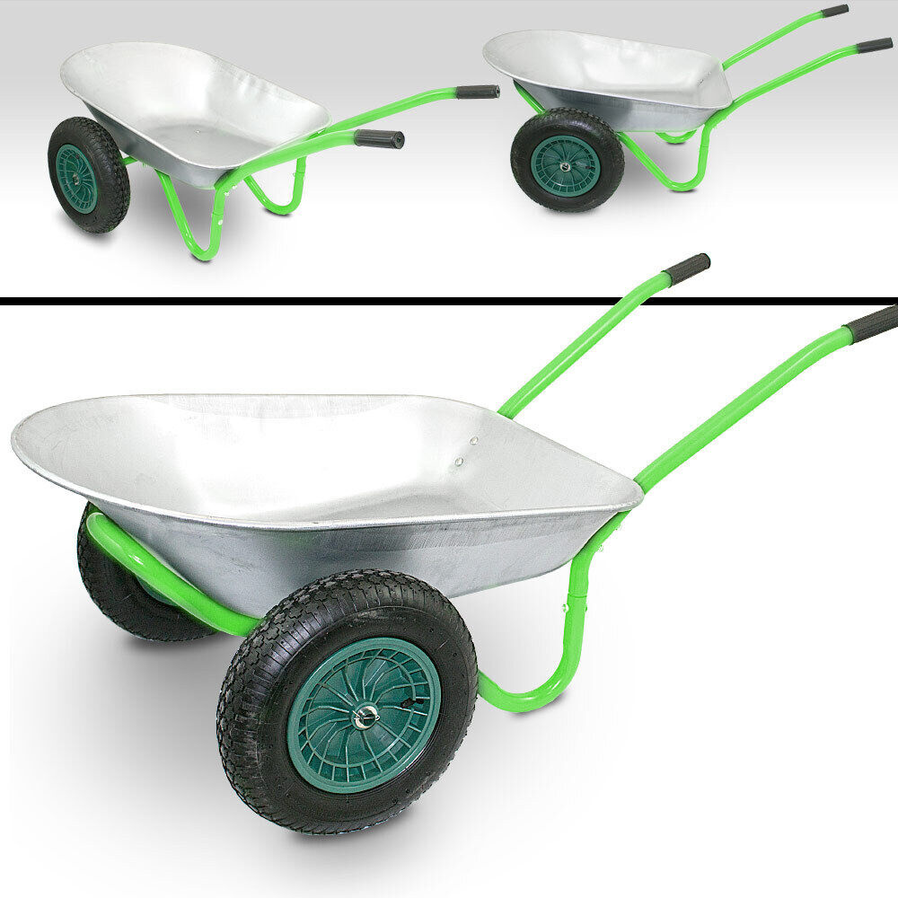 Wózek dwukołowy BITUXX taczka budowlana,ogrodowa jasnozielona