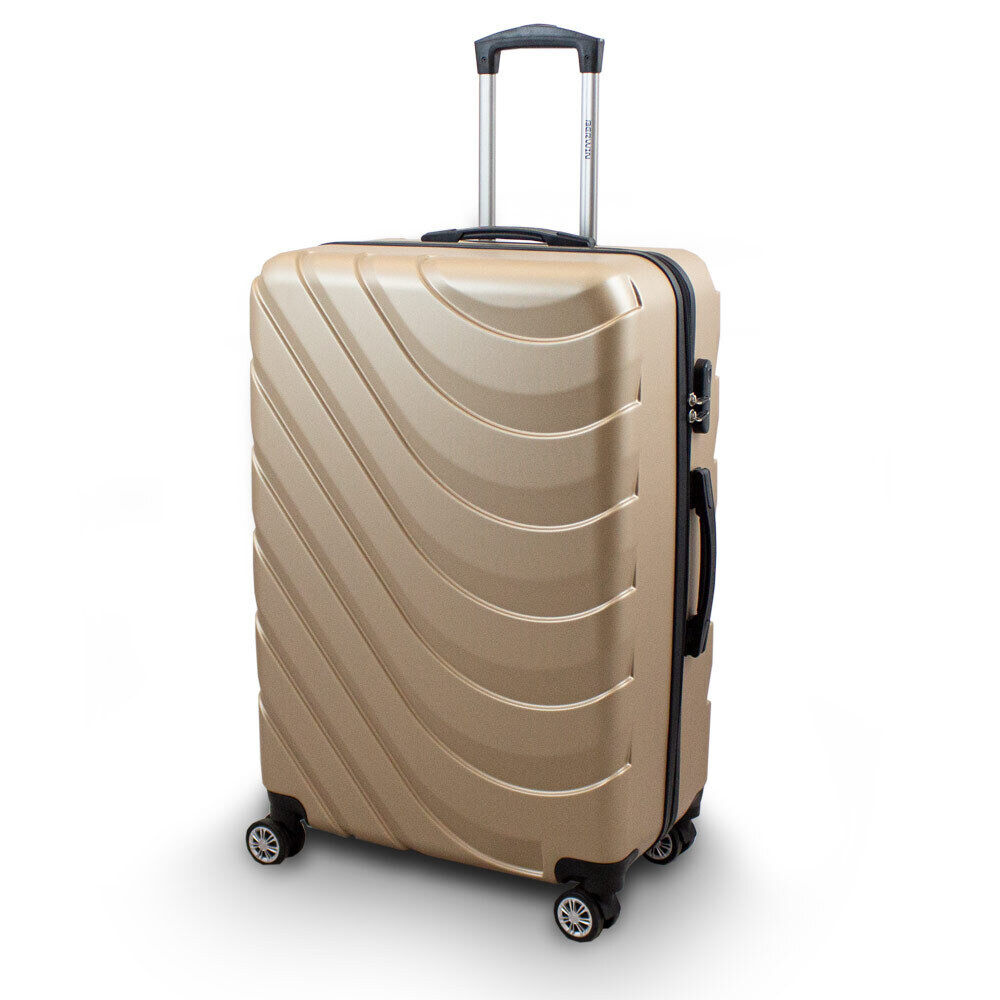 Zestaw walizek podróżnych Berwin bagaż M L XL champagne