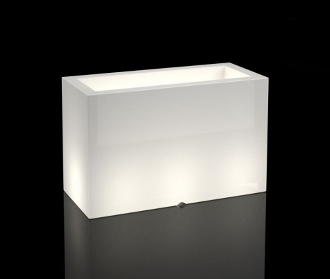 Biała donica Lungo Maxi z oświetleniem