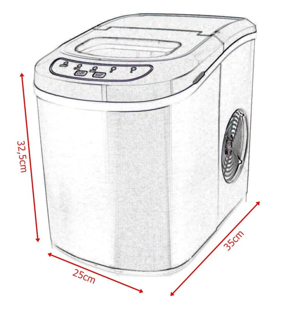 Maszyna do lodu Kostkarka 15kg lodu 120 Watt 2,2L Maszyna do lodu Kostkarka 15kg lodu 120 Watt 2,2L