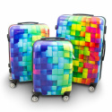 Nowoczesne Walizki Podróżne 3D Cube M+L+XL