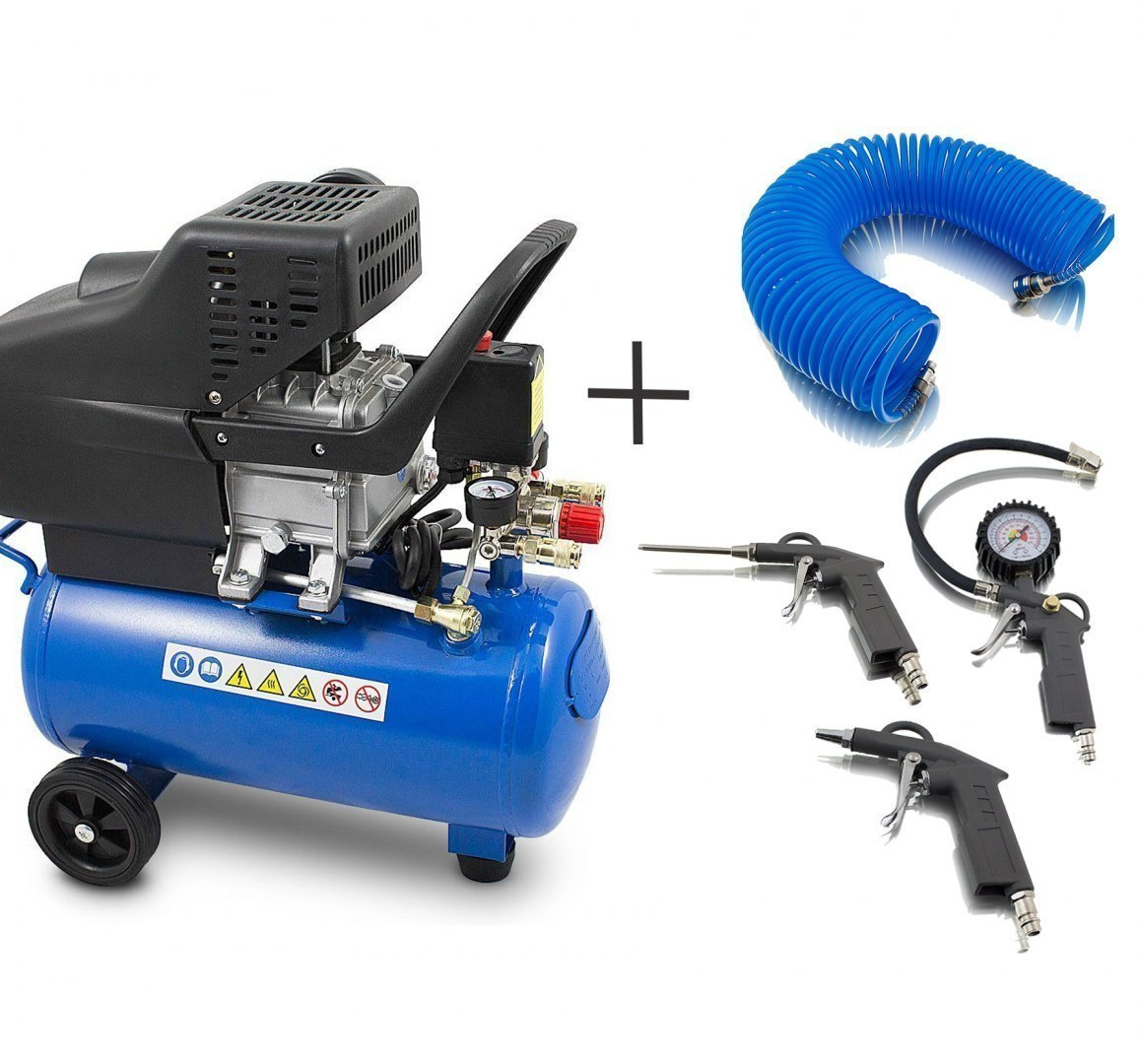 Sprężarka 1500 W poj 24 l + Gratis Zestaw 4 elemen Sprężarka 1500 W poj 24 l + Gratis Zestaw 4 elemen