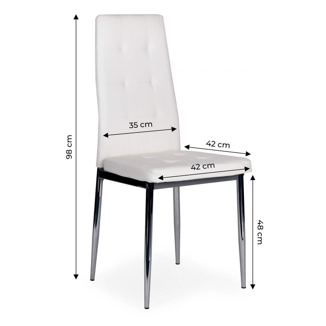 Krzesło krzesła zestaw krzeseł do salonu chrom 4x