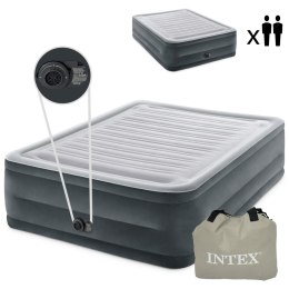 Materac łóżko do spania dwuosobowy z pompką automatyczną - 203x152cm INTEX