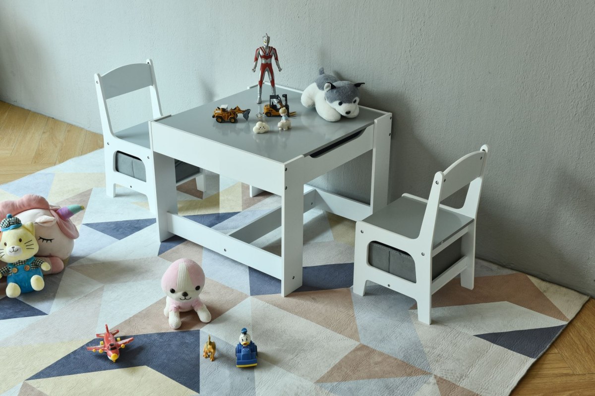 Meble dla dzieci zestaw drewniany stół + 2 krzesła