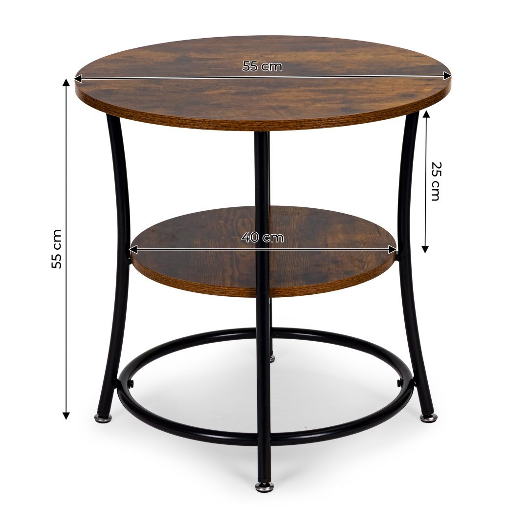 Stolik stół kawowy okrągły ława industrial ModernHome