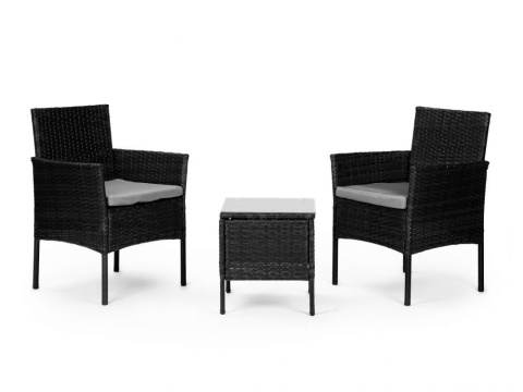 Meble ogrodowe zestaw kawowy stół krzesła 2x fotel