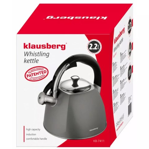 CZAJNIK Z GWIZDKIEM KLAUSBERG 2,2L KB-7411