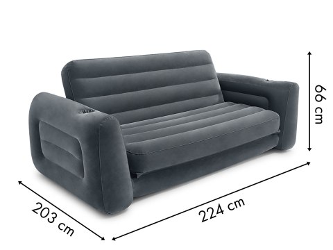 Sofa dmuchana rozkładana duże łóżko materac 2w1 INTEX 66552