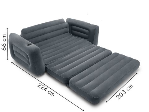 Sofa dmuchana rozkładana duże łóżko materac 2w1 INTEX 66552