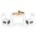 Komplet dla dzieci stolik i krzesełka drewniane