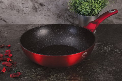 WOK GRANITOWY 28cm BERLINGER HAUS LINE BH-1267 BURGUNDY