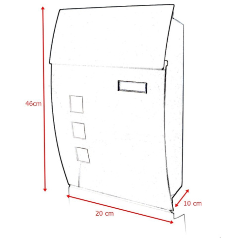 SKRZYNKA POCZTOWA NA LISTY GAZETY NOWOCZESNA STAL