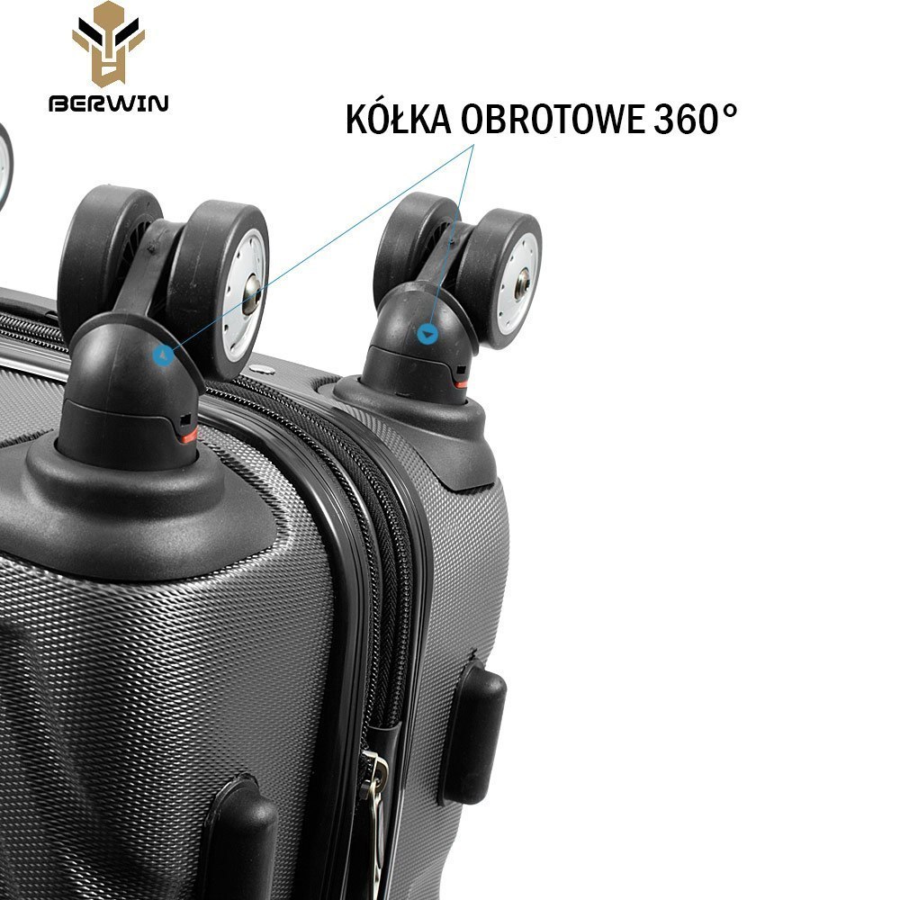 Set Zestaw walizek podróżnych szt M+L+XL ABS Set Zestaw walizek podróżnych szt M+L+XL ABS