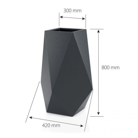 Designerska donica MONUMO VOLCANO Antracyt