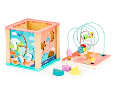 Drewniana kostka edukacyjna, sorter mula ECOTOYS