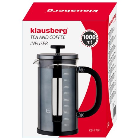 ZAPARZACZ TŁOKOWY DO KAWY/HERBATY 1000ml KLAUSBERG KB-7704