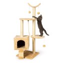 Drapak dla kota domek legowisko piętrowe wieża 120cm + zabawki