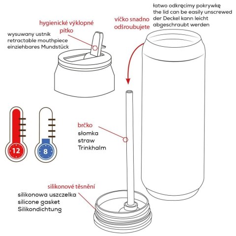 TERMOS KUBEK TERMICZNY BIDON PUSZKA 700ml 128875