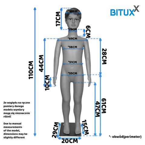 Dziecko Manekin Chłopczyk Manekin Sylwetka Dziecka 110cm Postać Dziecka