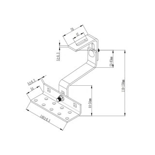 Hak Dachowy Stal Nierdzewna 14cm Fotowoltaika Montaż Solidny