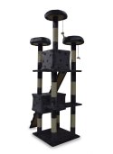 Drapak drzewko Legowisko Wieża dla Kota 170cm Ciemnoszary w łapki