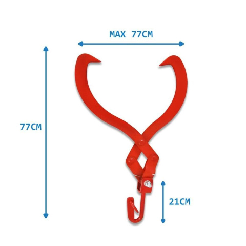 Chwytak Kleszcze do załadunku drewna transportowania 610 mm 450 kg udźwigu