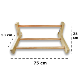 Drabinka do podciągania Drążek kalenistyka 75cm drewniany łatwy montaż