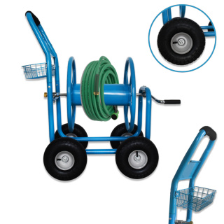 Wózek Ogrodowy na Wąż 70m 3/4 z Regulacją i Pompowanymi Kołami