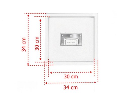 Odpływ kwadratowy krata ściekowa prysznicowa 30x30