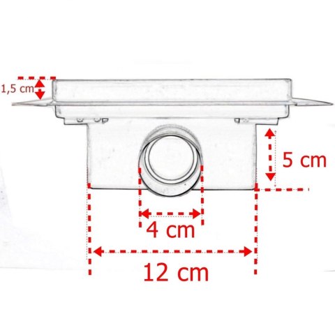 Odpływ kwadratowy krata ściekowa prysznicowa 30x30