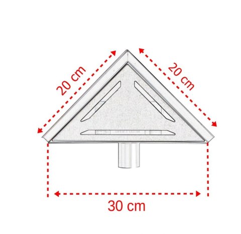 Odpływ trójkątny Ściek wodny 20x20x30