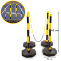 Słupki Barierki Pachołki Parkingowe Z Łańcuchami 4 sztuki Blokada Parking