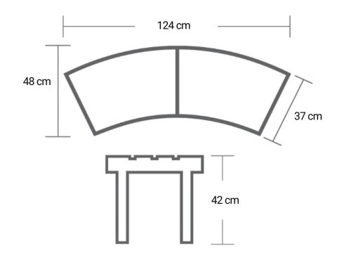 Ławka do jacuzzi podwójna niska SPA INTEX 28514