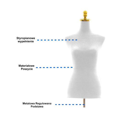 Manekin do witryn sklepowych i domu – łatwy montaż regulacja Krawiecki