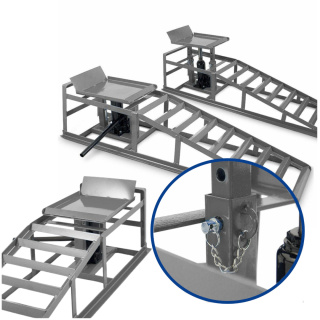 RAMPY NAJAZDY Z PODNOŚNIKIEM HYDRAULICZNYM 2SZT - MAX 4 TONY