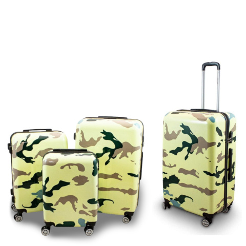 ZESTAW NOWOCZESNYCH WALIZEK PODRÓŻNYCH M L XL WZÓR CAMOUFLAGE