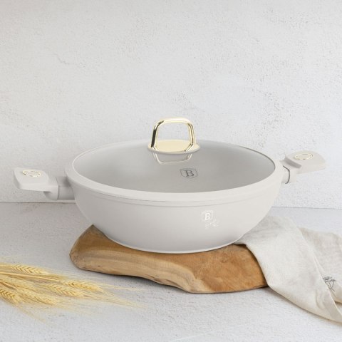 WOK TYTANOWY Z POKRYWĄ 30cm BERLINGER HAUS BH-8065 SAHARA