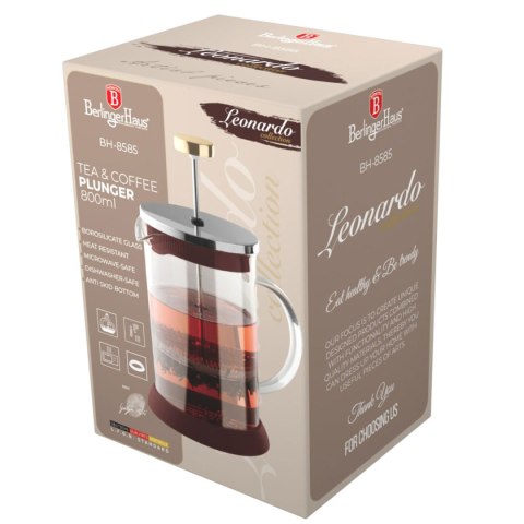 ZAPARZACZ TŁOKOWY DO KAWY HERBATY 800ml BERLINGER HAUS BH-8585 LEONARDO