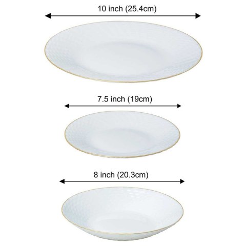 KOMPLET OBIADOWY OPAL DLA 6 OSÓB 18 ELEM. KINGHOFF KH-1876