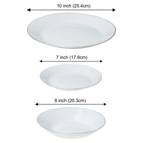 KOMPLET OBIADOWY OPAL DLA 6 OSÓB 18 ELEM. KINGHOFF KH-1877