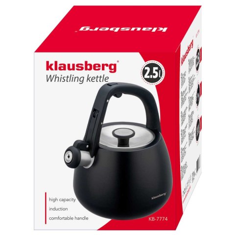 CZAJNIK STALOWY Z GWIZDKIEM 2,5L KLAUSBERG KB-7774