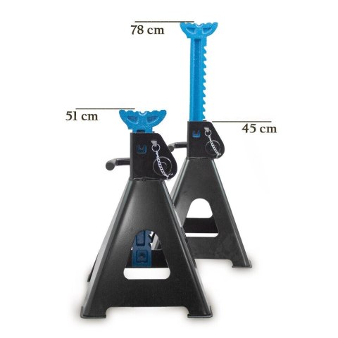 Podpory Warsztatowe 12T 51-78 cm 13-Stopniowe Stalowe 2 szt