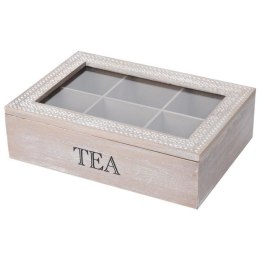 drewniany pojemnik na herbatę