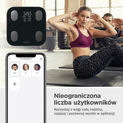 ANALITYCZNA WAGA ŁAZIENKOWA SMART IOS ANDROID KLAUSBERG KB-7854