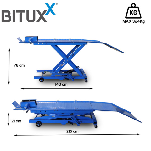 Podnośnik Motocyklowy Hydrauliczny 364 kg | Stół Serwisowy Na Motor